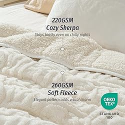 Wemore Jacquard Fleece Weighted Blanket Queen Size
