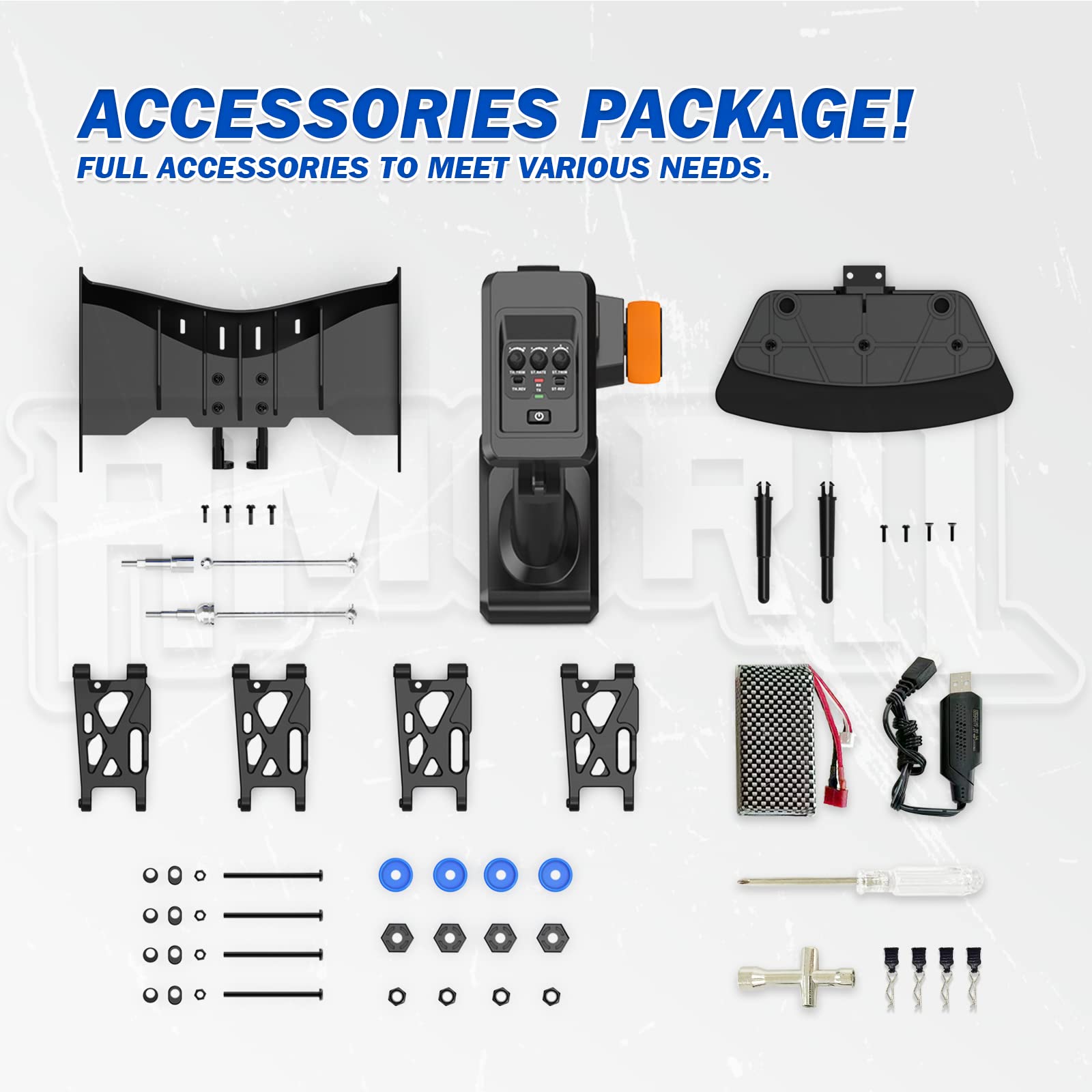 AMORIL 1:14 Fast RC Cars for Adults,Top Speed 70+KMH,Hobby Remote Control Car,4X4 Large Truck Off-Road Racing Buggy,Electric Vehicle Toy for Kids with Oil-Filled Shocks,Upgraded Metal Parts