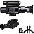 Digital Night Vision Monocular, IR Illuminator 850nm Night Vision Rifle Scope for Night Watching & Observations, 4X Digital Zoom, Save Photos & Videos with 32GB TF Card