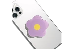 DALSTONE Cute 2D Daisy Flower Shape Collapsible Expandable Multi Functional Mobile Phone Grip Stand Holder for Smartphone Tablet Cell Phone Accessory (Violet Daisy)