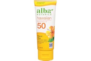 Alba Botanica Sunscreen Lotion, SPF 50, Island Vibe, 3 Oz