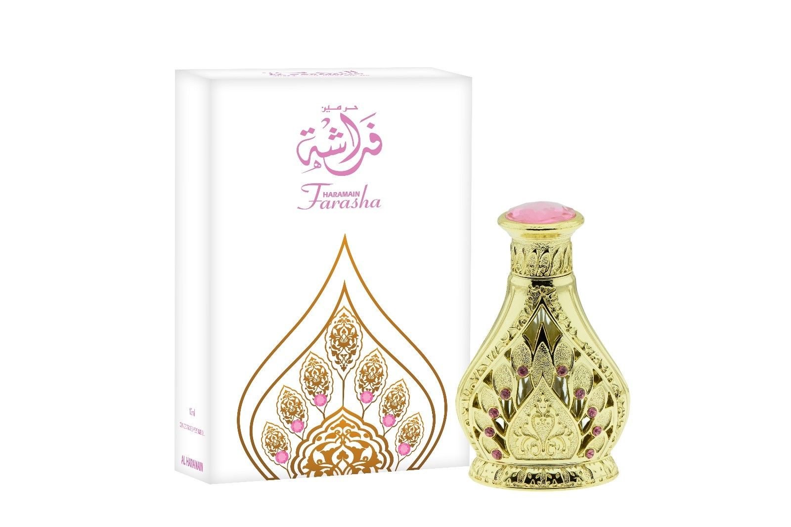 Al Haramain Farasha Perfume Oil 12ml | Arabian Attar Oil | Alcohol Free Long Lasting Oriental Floral Amber Woody Spicy Perfume | Premium Arabic Concentrated Fragrance for Men & Women