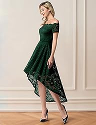 Dressystar Women's Lace Cocktail Dress Hi-Lo Off