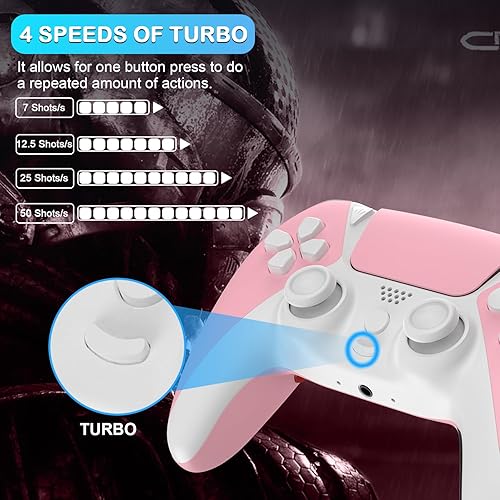 OUBANG for PS4 Controller, Pink Game Remote for Elite PS4