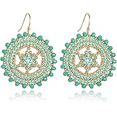 Elegance 11 Designs Beaded Earrings For Women Seed Bead Summer Beach Boho Statement Dangle Handmade Earrings Jewelry