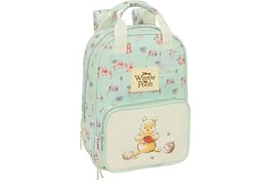 WINNIE THE POOH Children's Backpack Adjustable with Handles Recyclable Fabric Ideal for Children of Different Ages Comfortabl