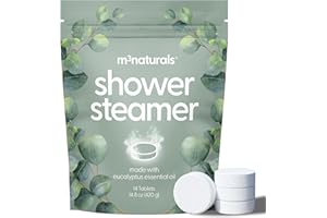 Eucalyptus Aromatherapy Shower Steamers – Supports Sinus Relief, Relaxation, Sleep, and Post-Workout Recovery – 14 Individually Wrapped Essential Oil Tablets by M3 Naturals