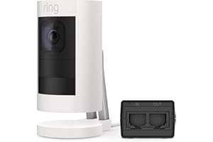 Ring Stick Up Cam Elite, Power over Ethernet HD Security Camera with Two-Way Talk, Night Vision, Works with Alexa - White