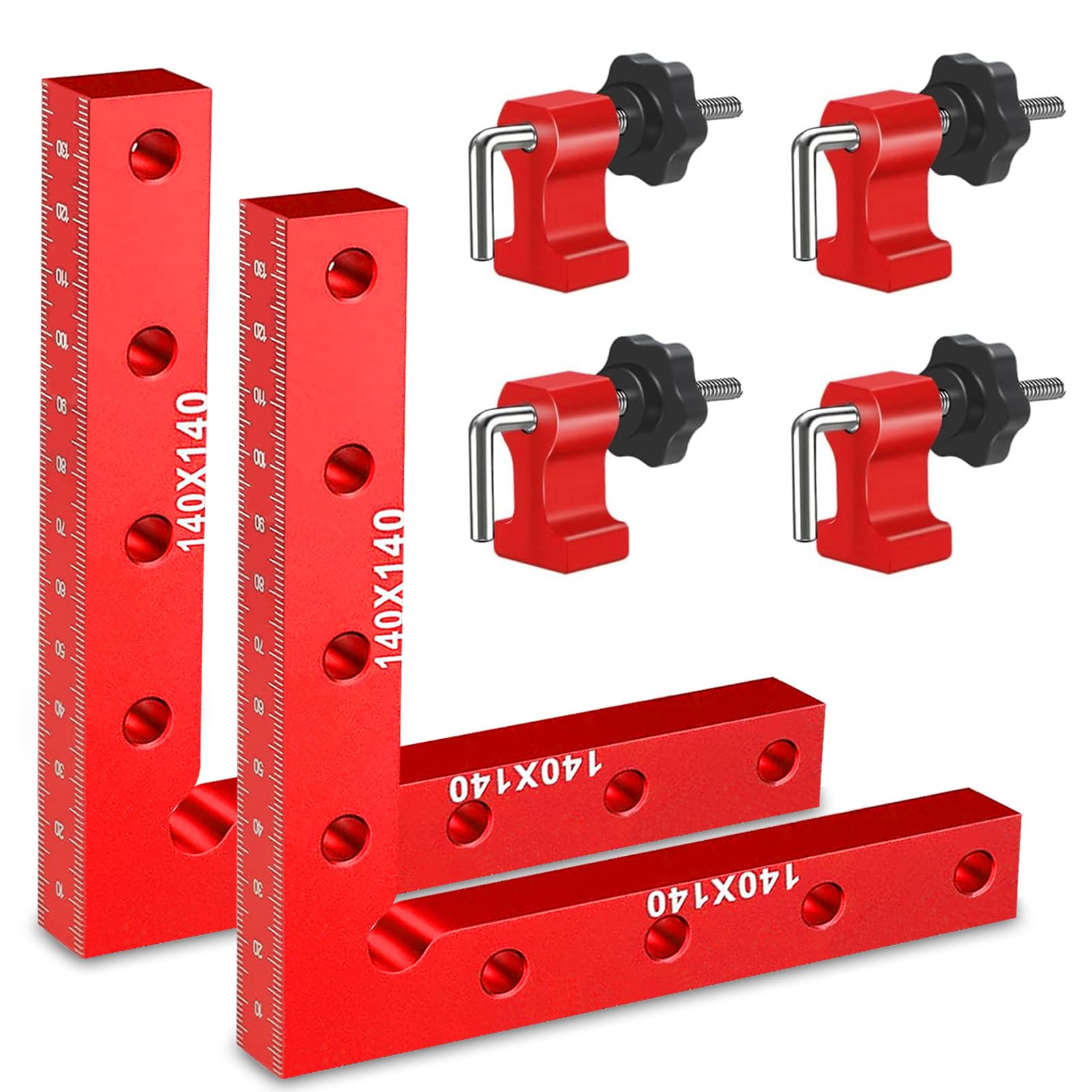 Avtytsda 90 Degree Square Clamp, Professional Woodworking Tool, Aluminum Alloy Right Angle Clamp for Drawers, Picture Framing