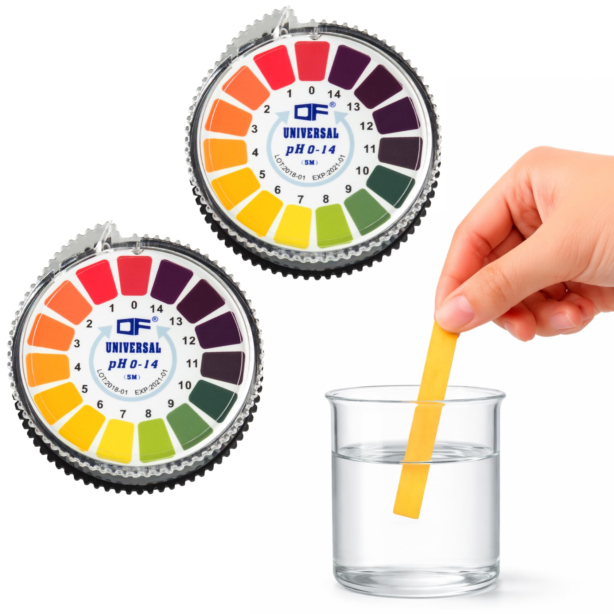 ECENCE pH test strips 2x roll Hot tube pool and spa test strips litmus test paper measuring range 0-14 universal indicator paper acidity test for aquariums drinking water