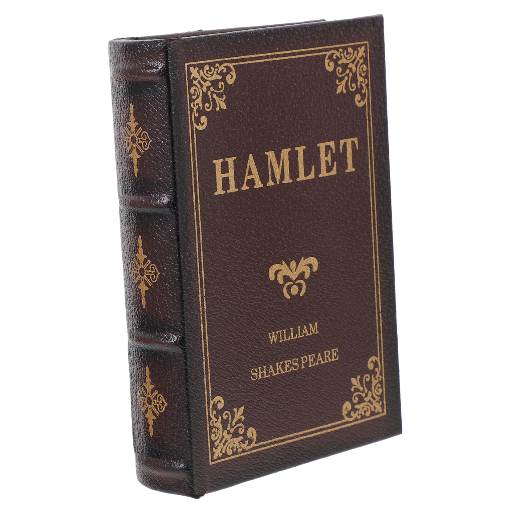 1 PC Book Box, Vintage Decorative Storage Box, PU Leather Faux Book for Hidden Storage, European Style False Boo·k Shaped Organizer for Home Office Bookshelf Display Decor, 6.8 x 4.7 x 1.5 in