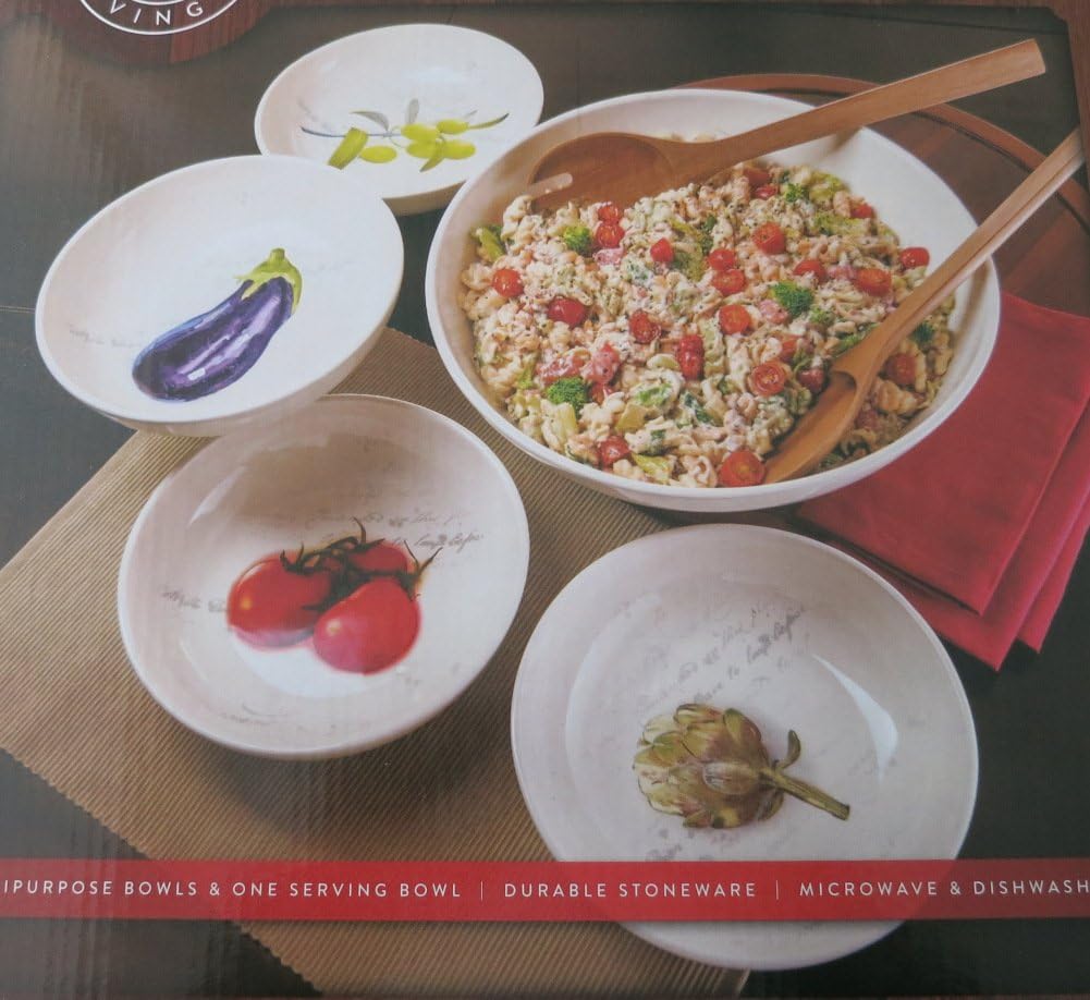 SCM 5Piece Pasta Serving Bowl Set Amazon.co.uk Kitchen & Home