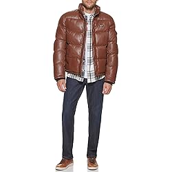 Levi's Men's Bubble Puffer, Saddle Faux