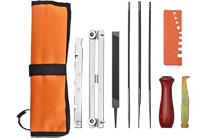 Universal Chainsaw Chain Sharpener Field Sharpening Kit with 5/32-Inch (4 mm) 3/16-Inch (4.8 mm) 7/32-Inch (5.5 mm) Round Fil
