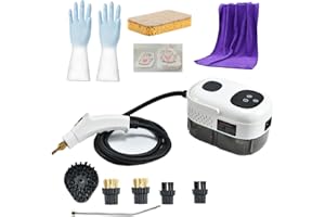 NASAMA Handheld Steam Cleaner,2500W High Temperature Pressurized Steam Cleaner,Portable Steam Cleaning Machine For Home with 5 Brush Heads (white)