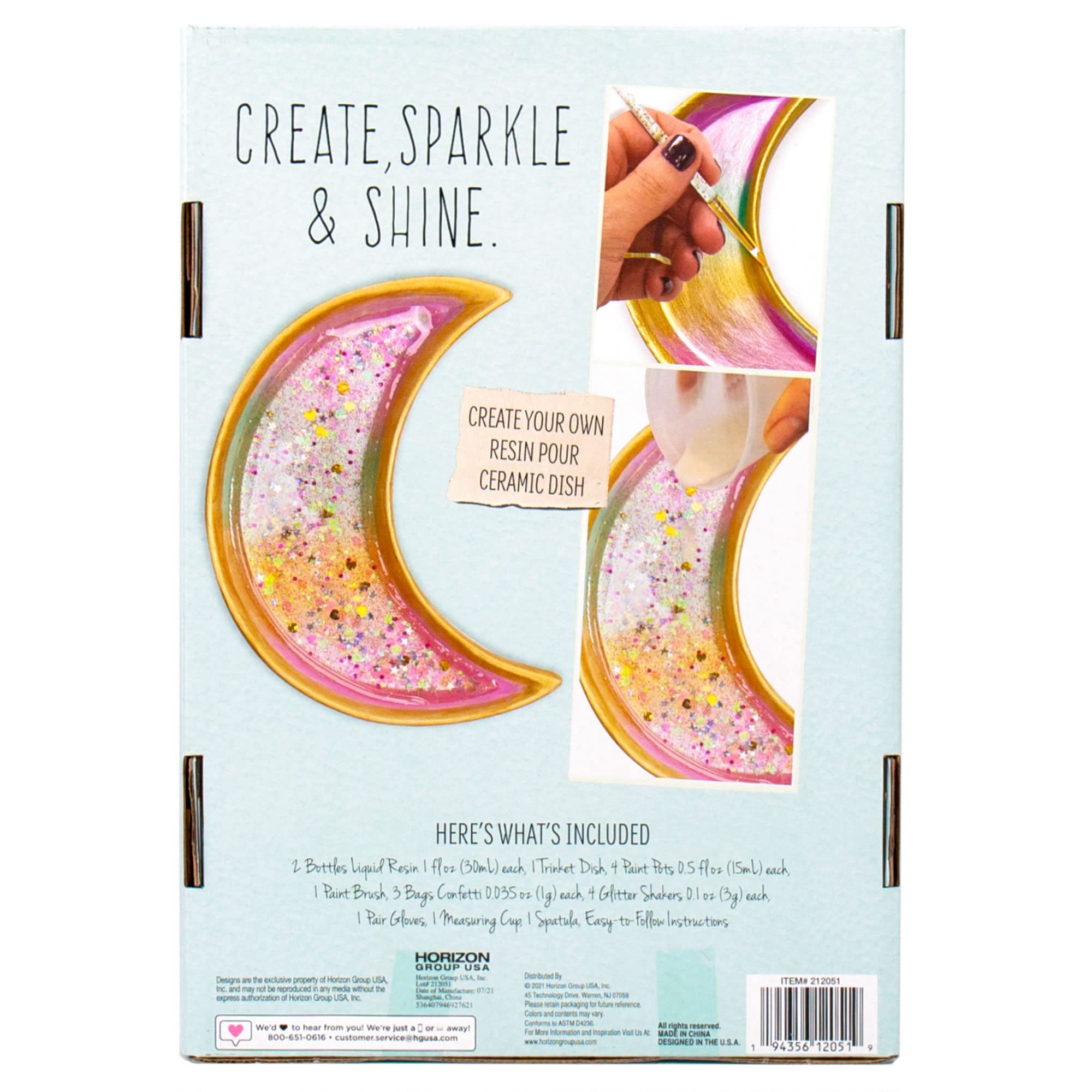 STMT D.I.Y. Resin Jewelry Dish Kit, Epoxy Resin Jewelry Dish Kit, Creative Resin Craft Kit for Beginners, Create Your Own Trinket Tray Dish, Great Weekend Activity for Kids Adults