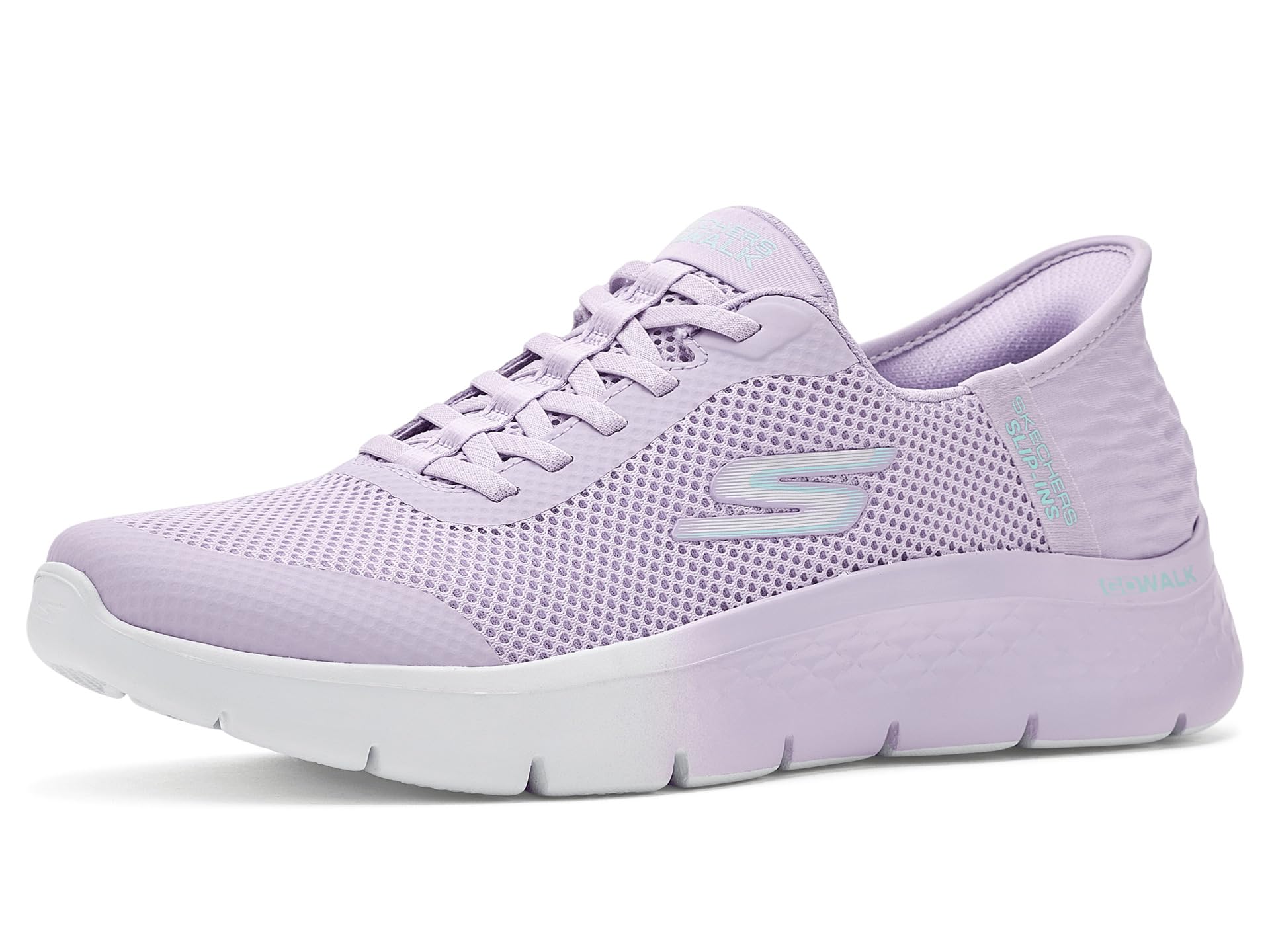 Skechers Women's Go Walk Flex Hands Free Slip-Ins-Grand Entry Sneaker, Lavender/Aqua, 6 Image