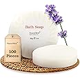 Bar Soap Bulk - 100 Pack, 1.0 oz Travel Size Soap Bars - Individually Wrapped For Hotels and Motels - Great for Vacation Rental and Airbnb Toiletries or Hygiene Kits Supplies