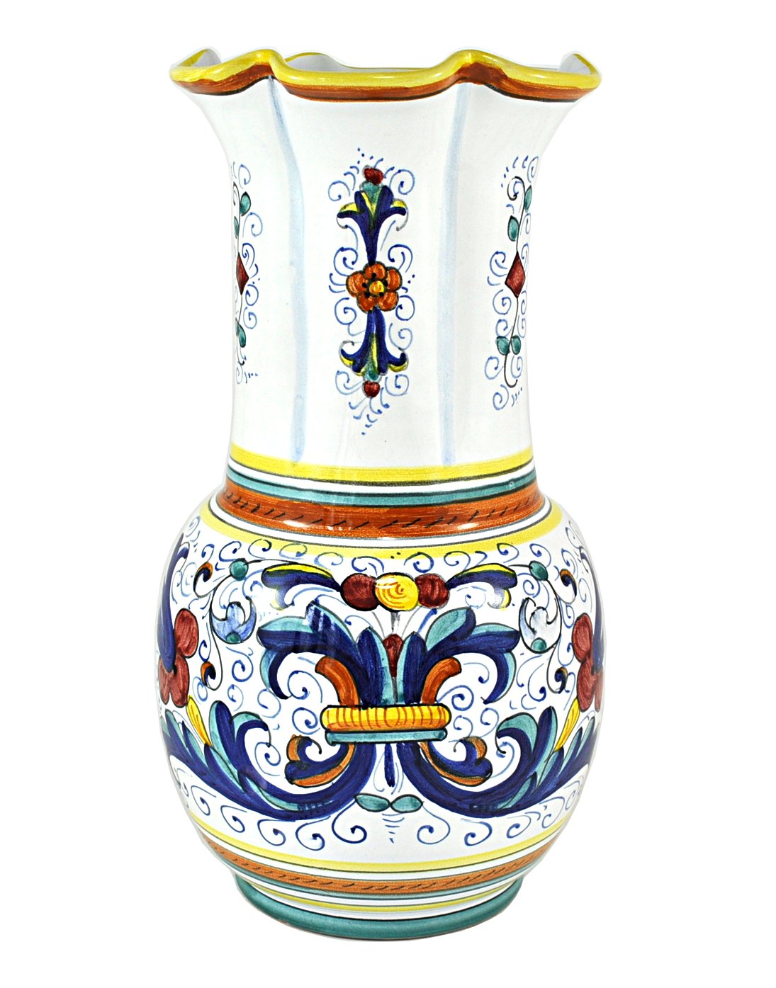 Italian Ceramic Large Decorative Vase Ricco Deruta Amazon In