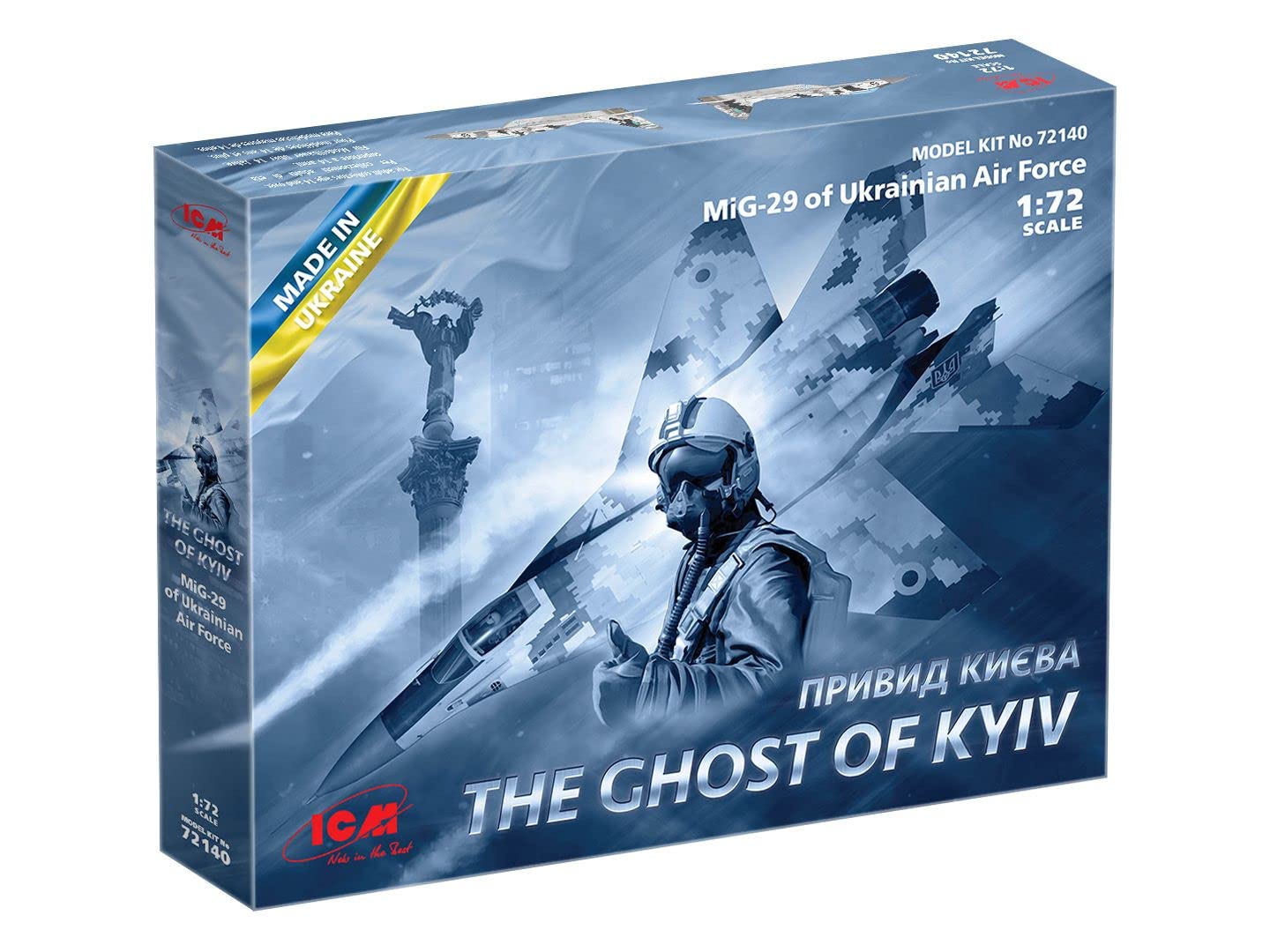 ICM 1:72-MiG-29 Ukrainian-The Ghost of Kyiv Scale Model kit, ICM72140