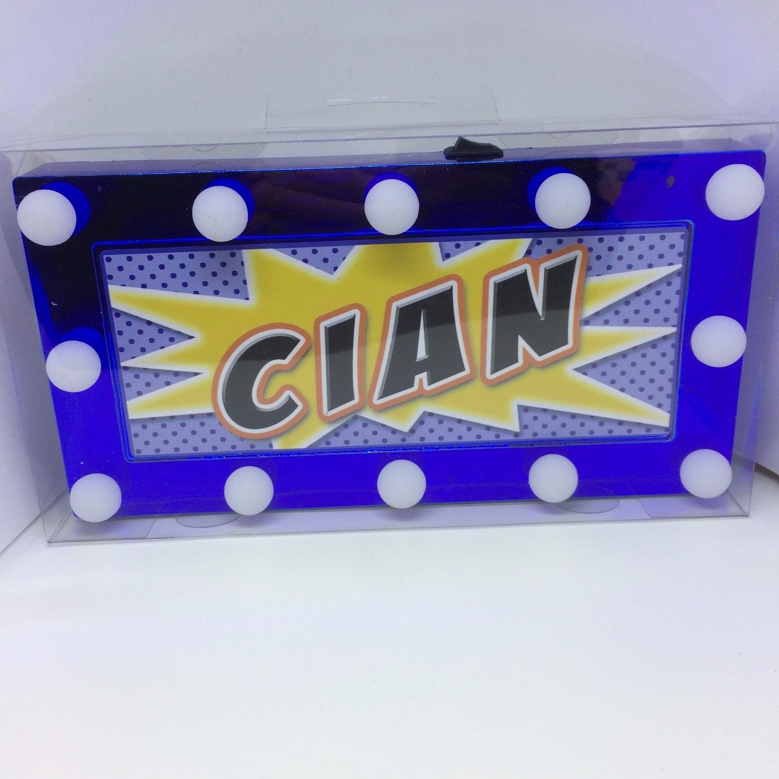 CIAN Childrens LED Personalised Name in Lights Room Sign