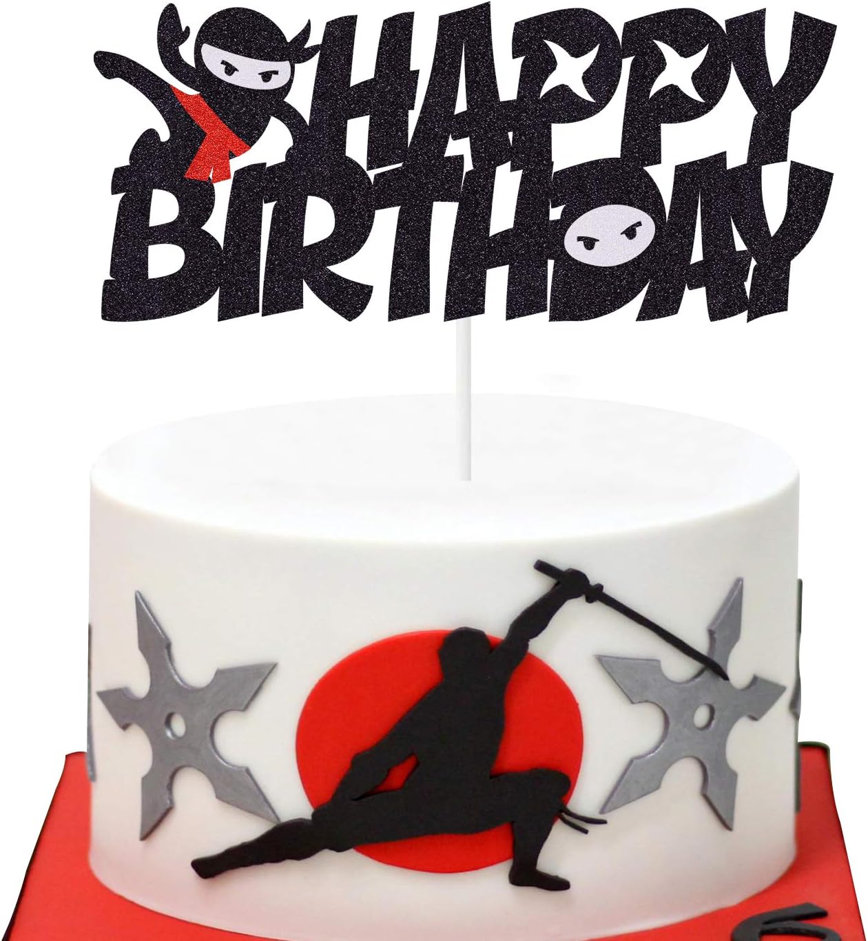 Ninja Cake Topper Happy Birthday Cake Decoration Nijia