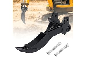 Noliven Mini Excavator Ripper, Wide Backhoe Scarifier, Attachment for Machinery Excavators, Machine Digger, Span: 90MM/3.54in