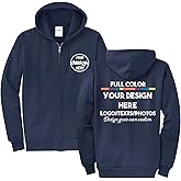 INK STITCH Unisex Pc78zh Custom Printing Front and Back Core Hoodie Zip Up Sweatshirts