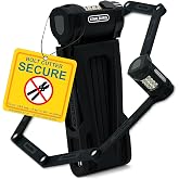 KOHLBURG Security Combination Folding Bike Lock [Bolt Cutter Proof] 43&rdquo; | 4-Digit Code Foldable Bike Lock with Bracket &ndash; Heavy Duty Anti Theft Security Level &ndash; For Bicycle e-Bike MTB &amp; Scooter