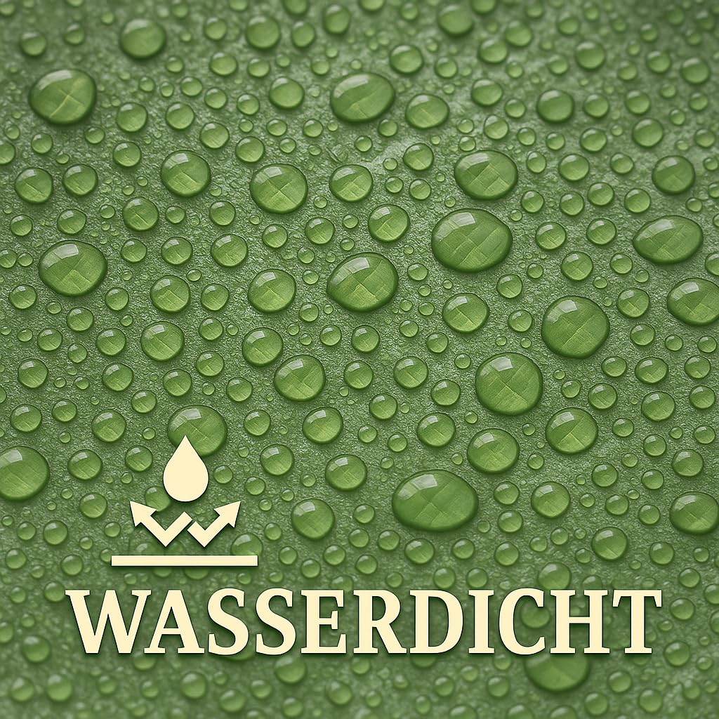 Abio Abdeckplane 4x6m Grün 100g/m² Wasserdicht mit Ösen Plane Gewebeplane Tarp Schutzplane für Haus & Garten Holz Gartenmöbel Camping Haus 3