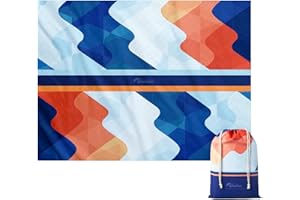 Diveblues Large Picnic & Beach Blanket, Sandproof, Water Resistant, Dual Layer, Quick Dry, Foldable, Compact Travel Blanklet for Beach, Park, Camping, Outdoors, Vacation, Family Size XL 95"x71"