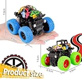 m zimoon Monster Inertia Truck 2 Pack Off Road Vehicles 360° Flip Blue Green view 4