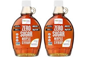 Wholesome Yum Zero Sugar Maple Syrup (Keto Maple Syrup) With Monk Fruit & Allulose (2 Pack) - Natural Sugar Free Pancake Syrup - Non GMO, Low Carb, Gluten Free, Vegan, No Aftertaste (2 X 12 fl oz)
