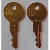 2 Keys Cut to Key Code 1250 for Anderson Hickey/Premier Lateral/CompX/Chicago/Amana/Hon/Wesko/Steelcraft/Virco/Harrison/Indiana Desks (File Cabinet Office Furniture)(Cut by Key Copy Express)