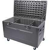 Heavy Duty Cable Trunk Case ATA Rolling Road Case with Wheels and Dividers | 45" x 22.5" x 24" Professional Stackable Equipment Storage Case for Pro Audio,DJ Equipment,Stage Lighting
