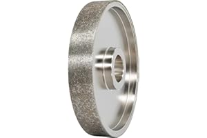 GYTYCATAH CBN Grinding Wheel, Dia 6" x 1" Wide with 1-1/4" Arbor, Diamond Grinding Wheel for Sharpening High Speed Steel, Grit 80