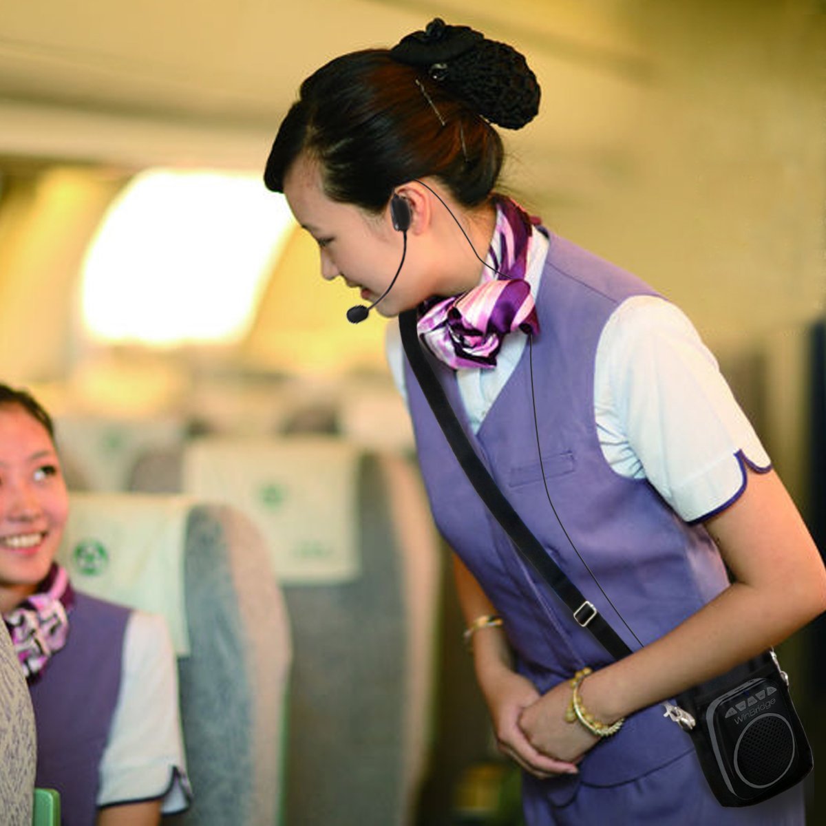 W WINBRIDGE Voice Amplifier Portable Microphone and Speaker Loudspeaker Personal Microphone Speech Amplifier Clip On for Teacher, Elderly,Coaches, Training, Presentation, Tour Guide