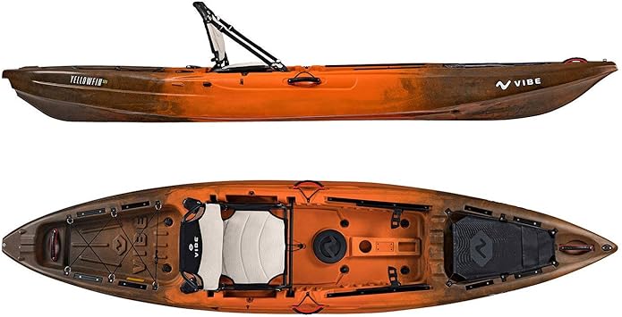 Amazon Co Jp Vibe Yellowfin 1 カヤックパッケージ 12フィート フィッシングカヤック フレーム付きheroシートとパドル付き スポーツ アウトドア