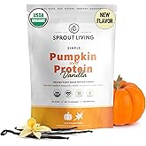 Sprout Living Organic Pumpkin Seed Protein Powder, Vanilla Flavor, 20 Grams of Plant Based Organic Protein Powder Without Sweeteners, Non-GMO, Dairy Free, Vegan, Gluten Free (1 Pound, 13 Servings)