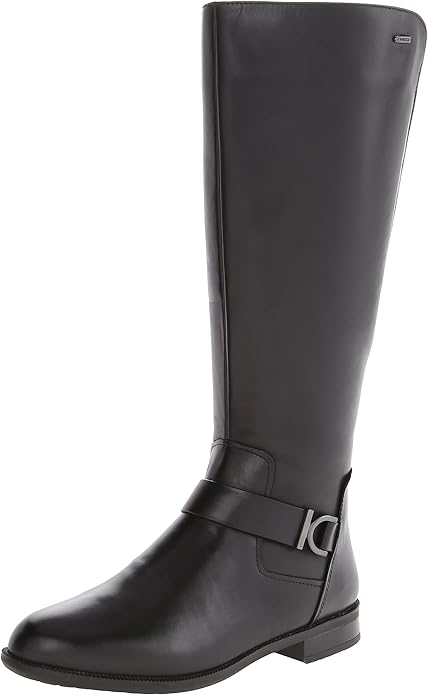 clarks black riding boots