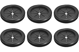 uxcell 6Pcs Rubber Grommets 1-1/14"(32mm) ID 1-1/2"(38mm) Drill Hole Double Sided Firewall Hole Plugs Round Electrical Wiring