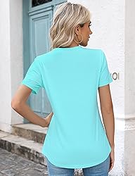 Kistore Crew Neck Shirts for Women Casual Summer
