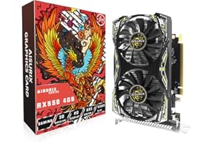 AISURIX RX 550 4GB Graphics Card GDDR5 128Bit Computer Video Card with HDMI/DVI Ports DirectX 12 PCI Express 3.0 X8 GPU Graph