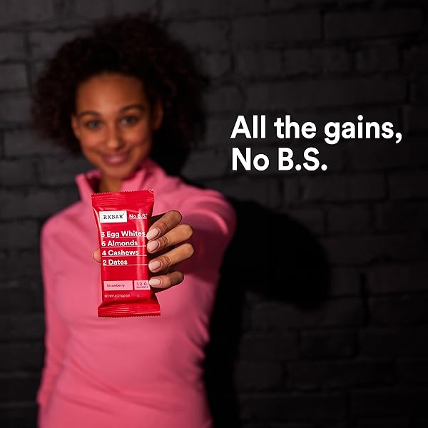 RXBAR PROTEIN BARS, 12G PROTEIN, GLUTEN FREE SNACKS, STRAWBERRY, 9.1OZ BOX (5 BARS)