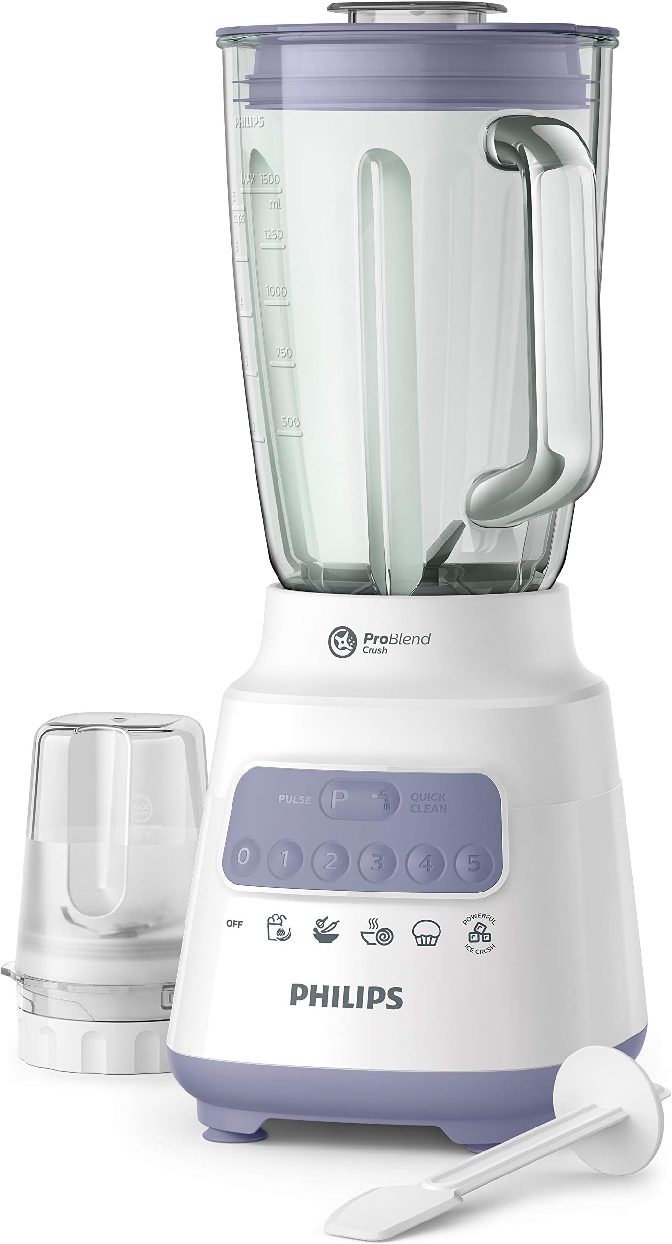 Philips Blender 700 W, 1.5lt glass jar, 5 speeds with crush technology