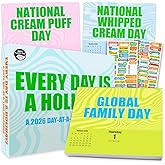 Every Day is a Holiday Calendar 2026 - Deluxe 2026 National Holiday Day to Day Box Calendar Bundle with Over 100 Reminder Stickers (Daily Holiday Gifts, Office Supplies)