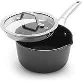 Calphalon Premier Hard-Anodized Nonstick Sauce Pan with Lid, 3.5 Quart | MineralShield Technology Cookware with Non-Stick Surface Dishwasher &amp; Oven Safe