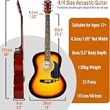 3rd Avenue Full Size Acoustic Guitar Bundle Sunburst with 6 Months Lessons view 2