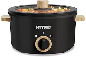 Hytric Hot Pot Electric, 2.5L Portable Electric Pot with Non-Stick Coating, Multi-functional Electric Cooker for Stir Fry, Steak, Noodles, Soup, Portable Ramen Cooker for Dorm and Office, Black