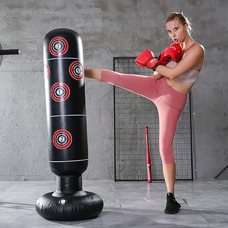 Heavy Duty Free Standing Boxing Punch Bag Kick Art UFC Training Indoor Sports UK